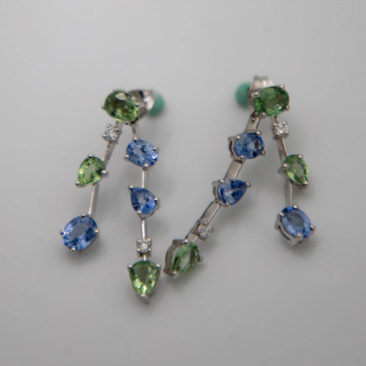 Boucles d'oreilles or et Saphir