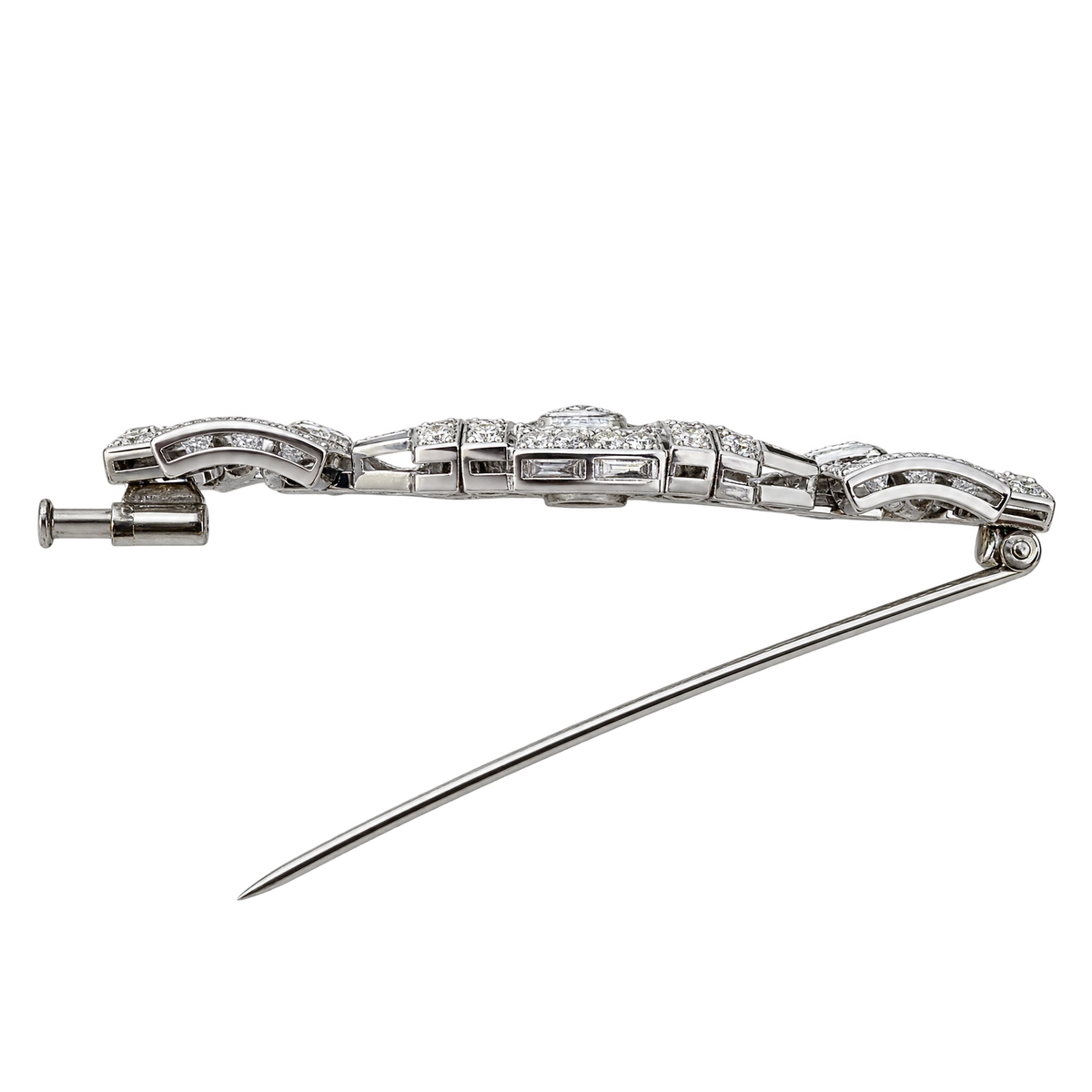 Broche platine et Diamants