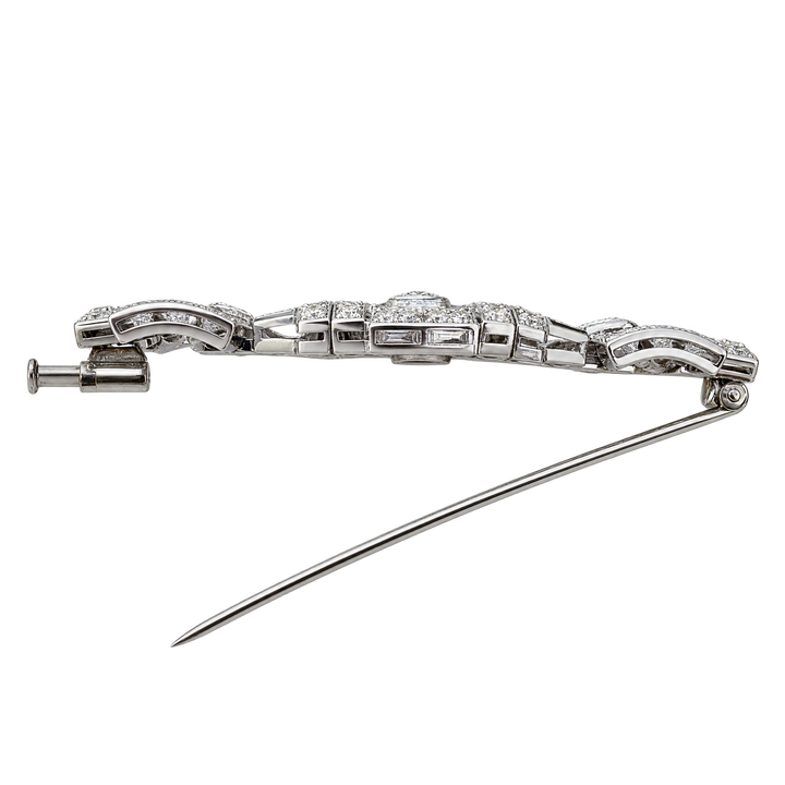 Broche platine et Diamants