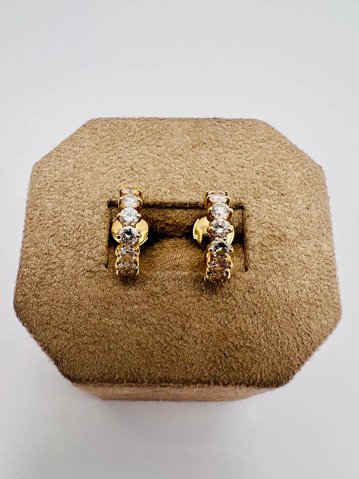 Boucles d'oreilles Or jaune et Diamant
