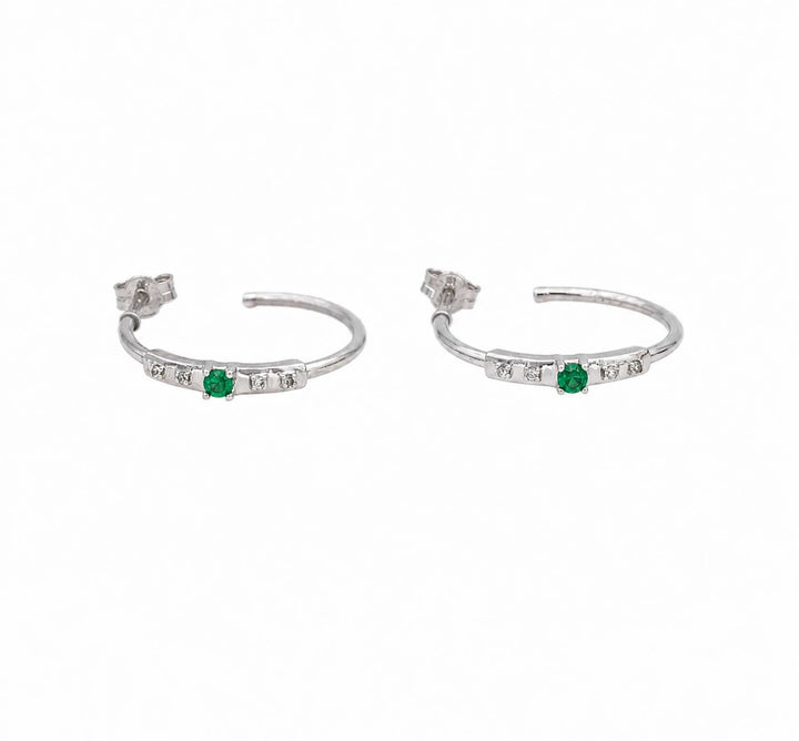 Mauboussin Boucles d'oreilles Capsule emotion Or blanc et Émeraude