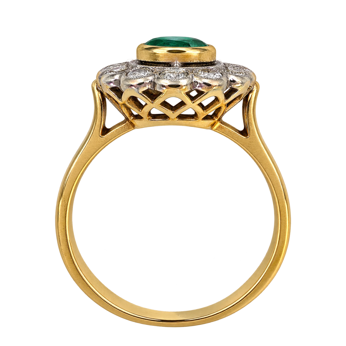 Bague or et Émeraude
