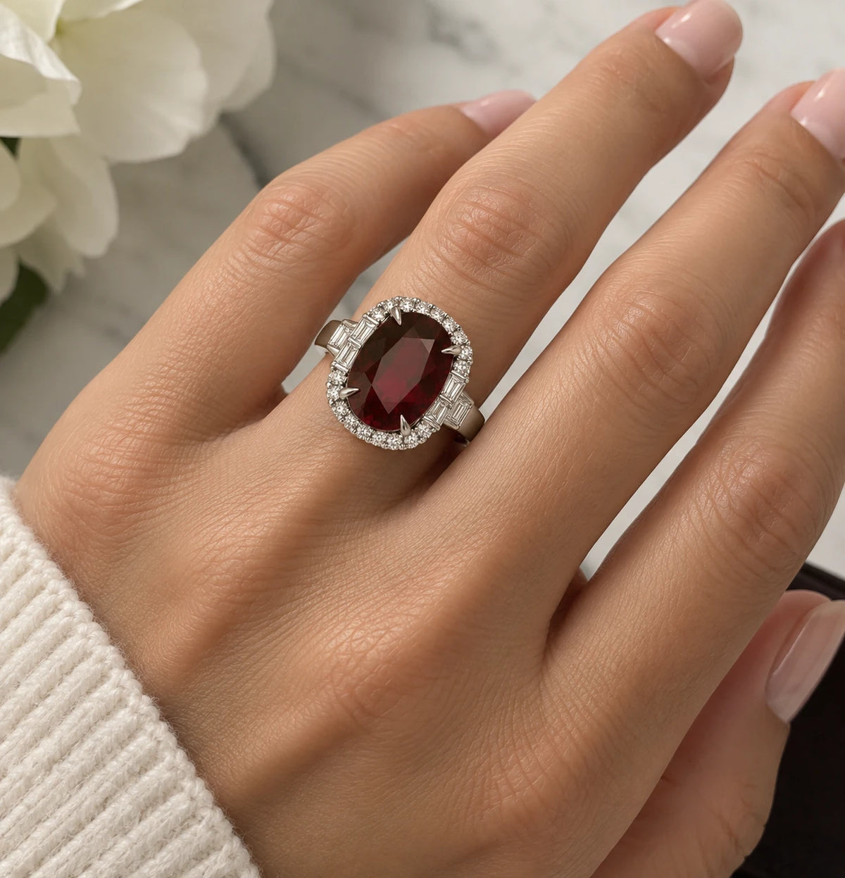Bague or et Rubis