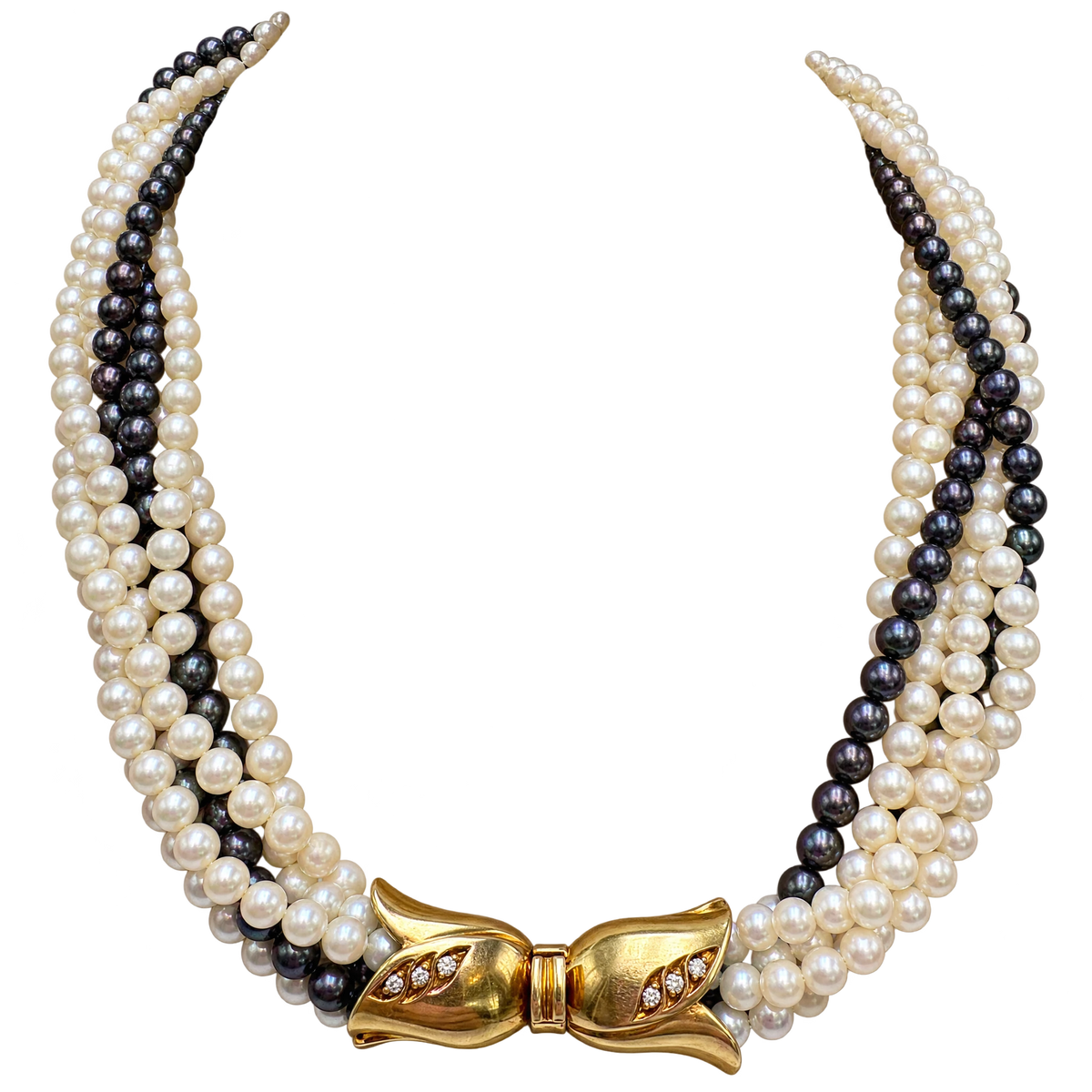 Collier or et Perles