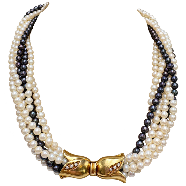 Collier or et Perles