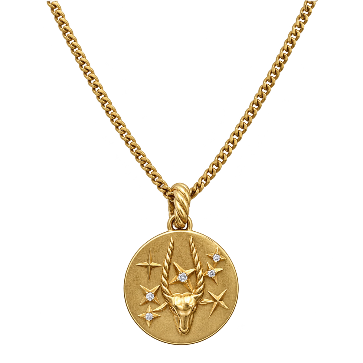 David Yurman Médaille Zodiac or et Diamant