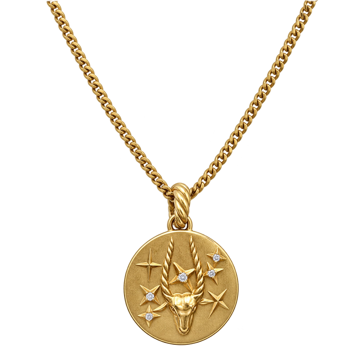 David Yurman Médaille Zodiac or et Diamant