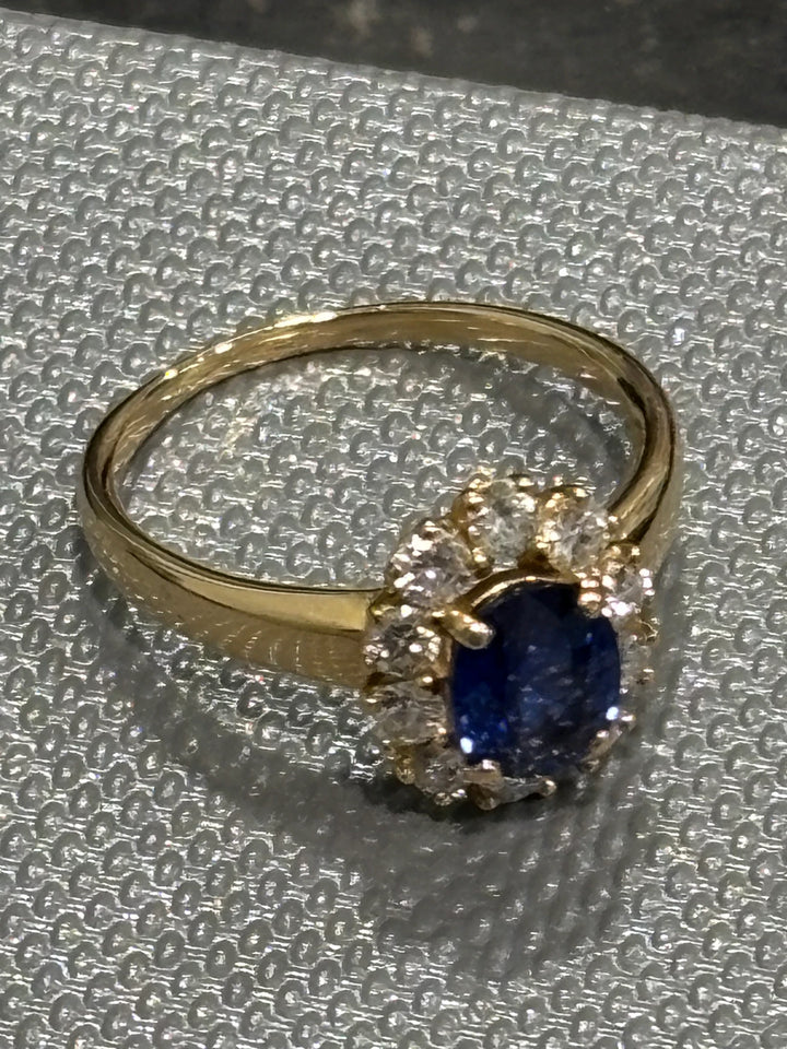 Bague or et Saphir