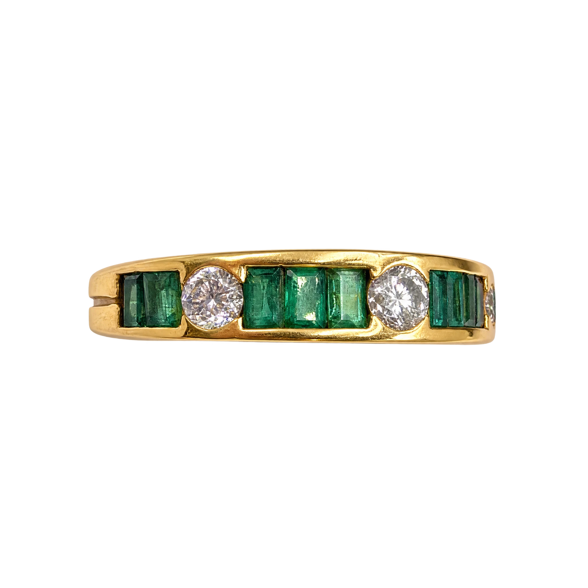 Bague or et Émeraudes