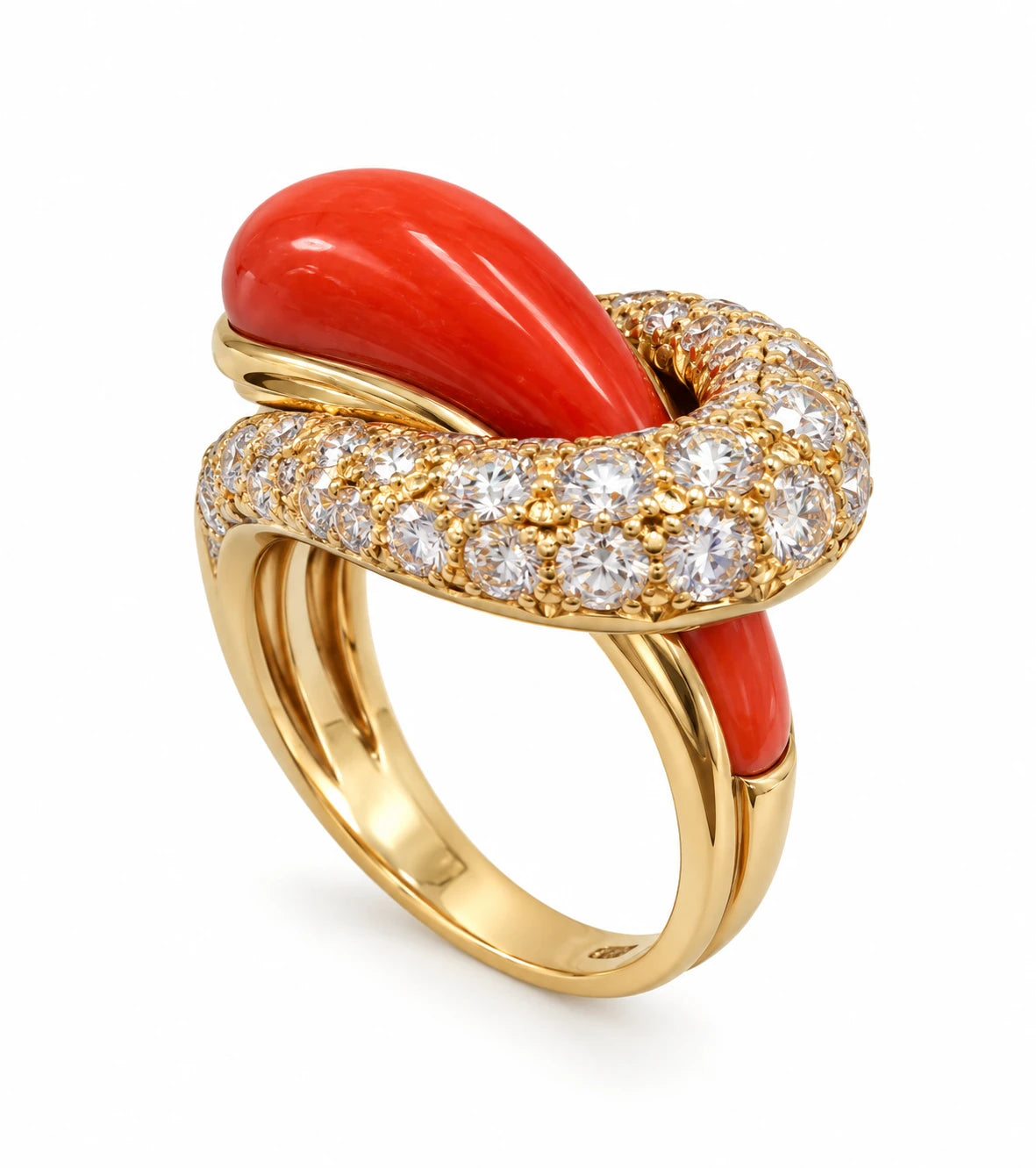 Bague or et Corail