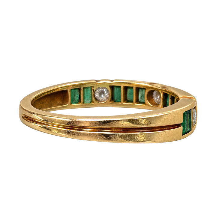 Bague or et Émeraudes