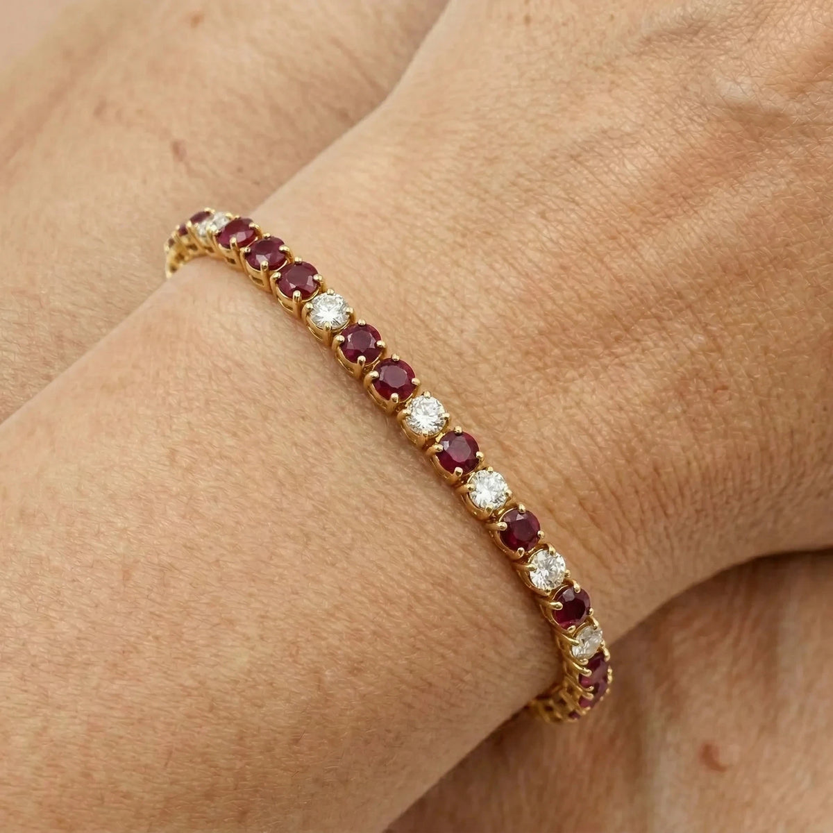 Bracelet or et Rubis