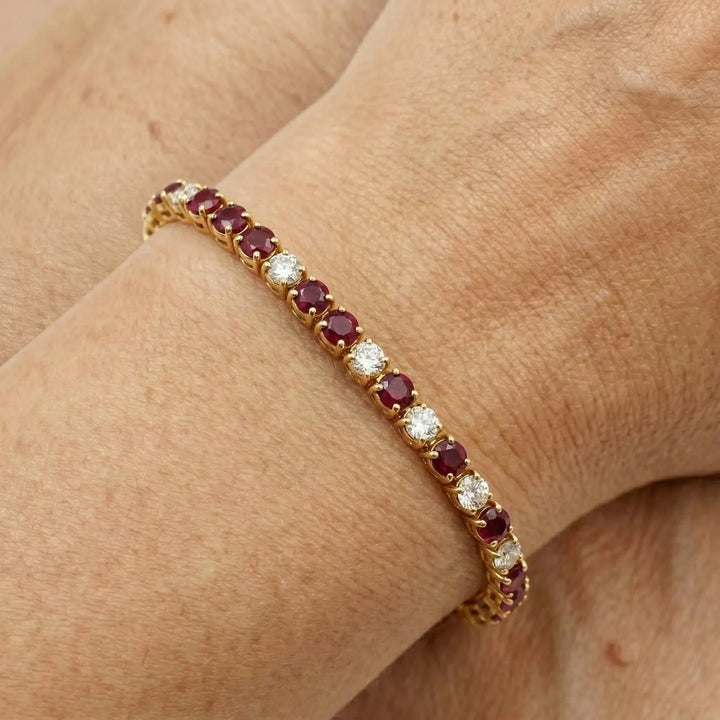 Bracelet or et Rubis