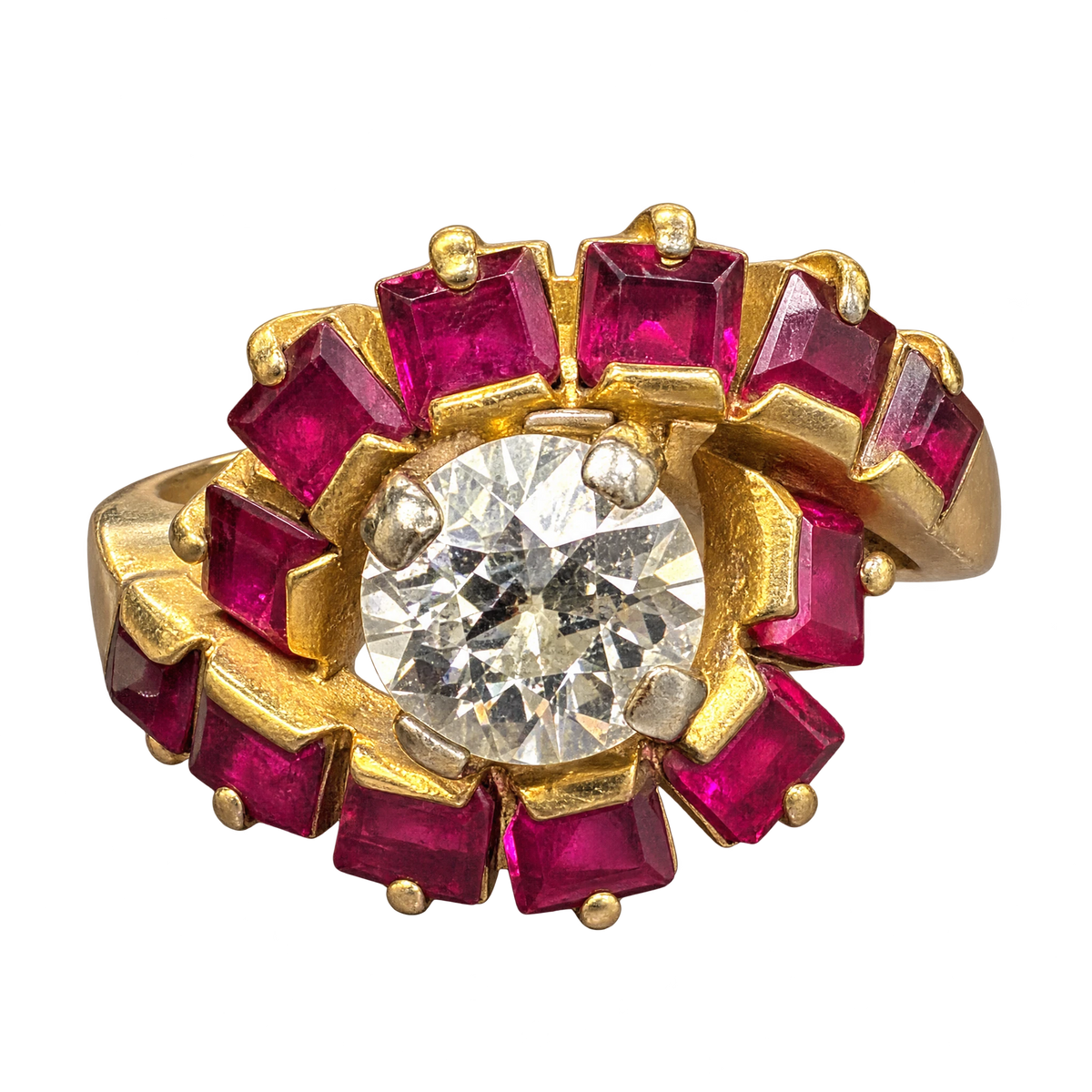 Bague or et Rubis