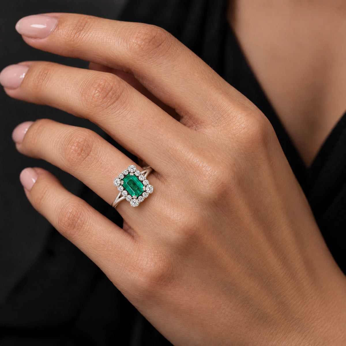 Omega Bague or et Émeraude