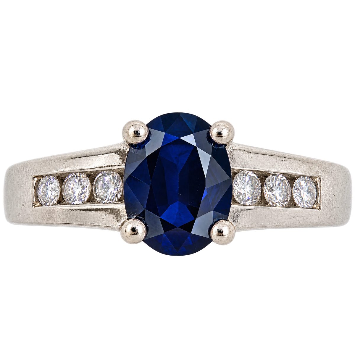 Bague solitaire or et Saphir