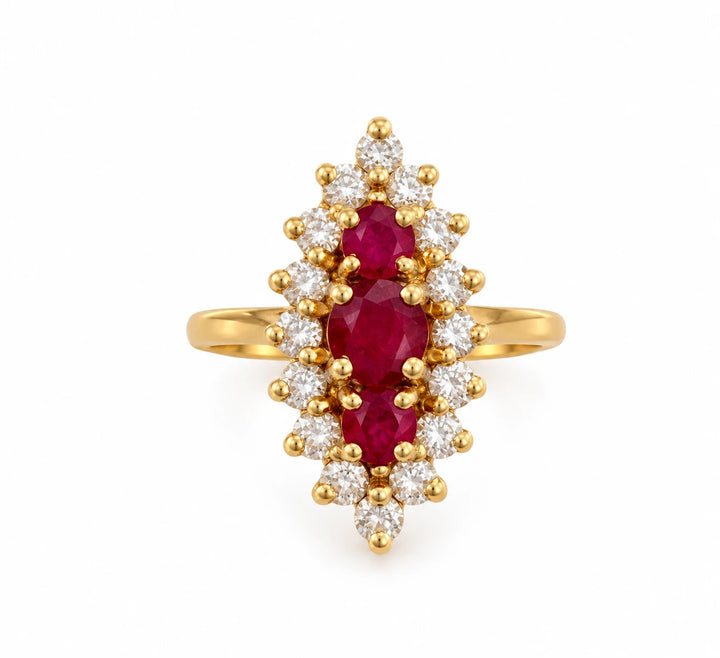 Bague or et Rubis