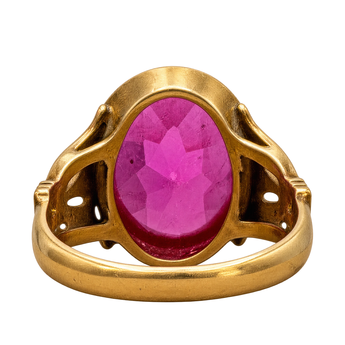 Bague or et Pierre rose