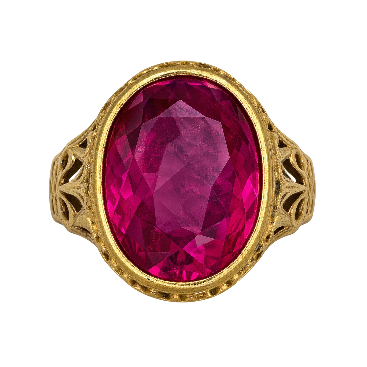 Bague or et Pierre rose