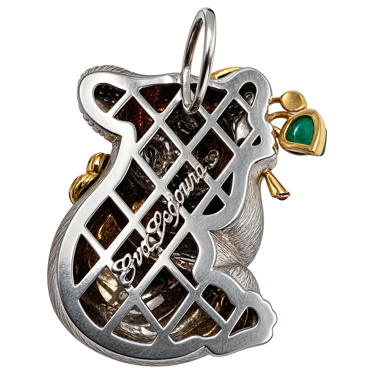 Eva Segoura Pendentif Koala or et Émeraude