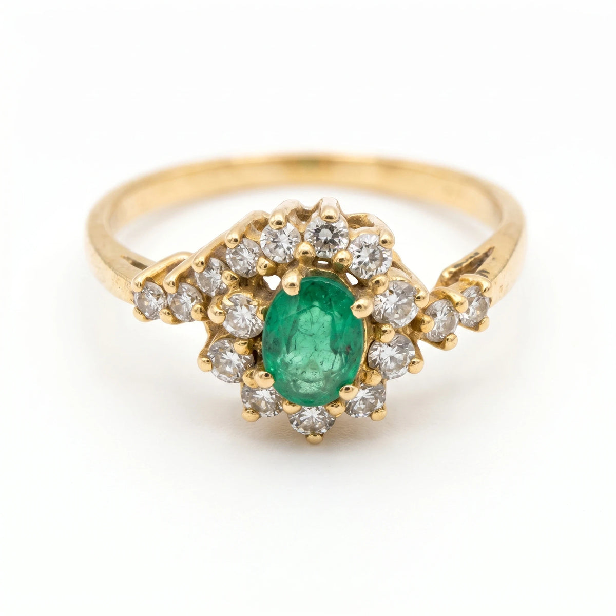 Bague or et Émeraude