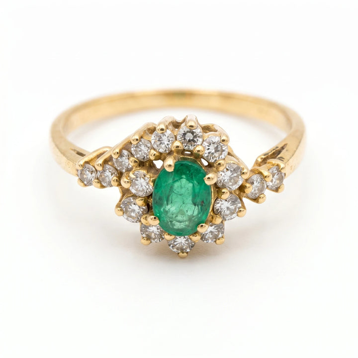 Bague or et Émeraude