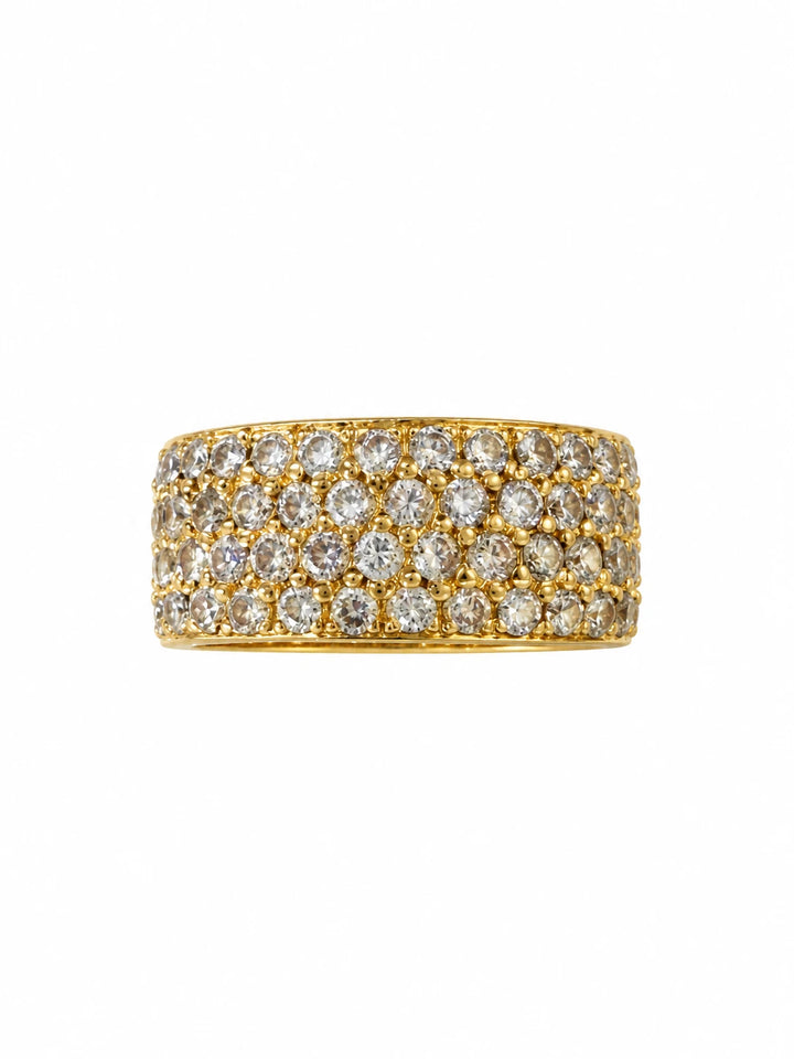 Bague or et Diamant pavage