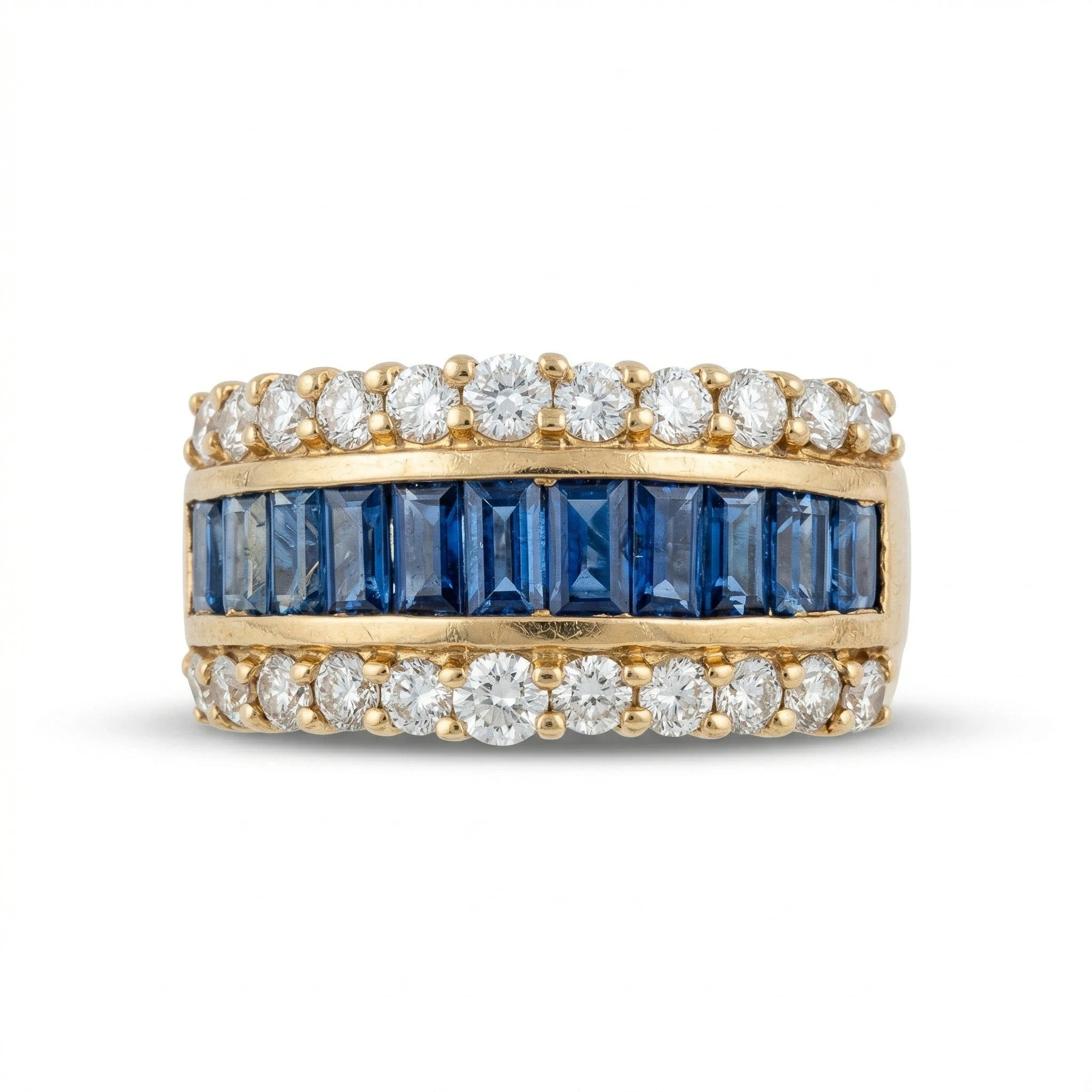 Citior Bague Or jaune et Diamant pavage