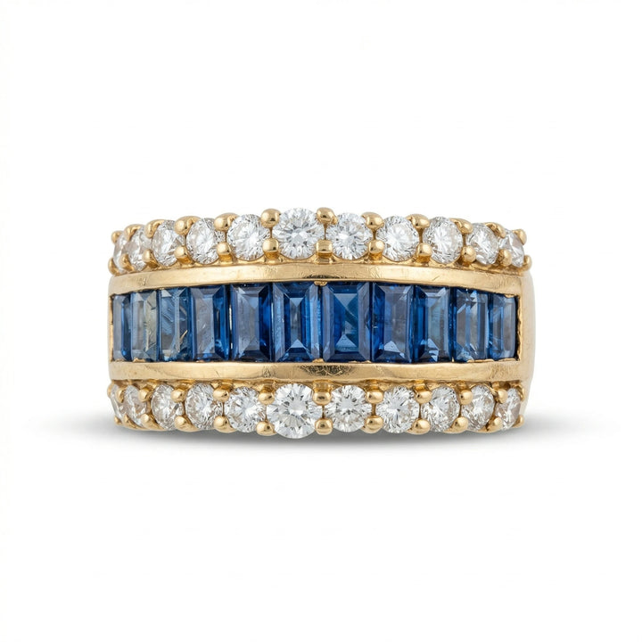 Citior Bague Or jaune et Diamant pavage