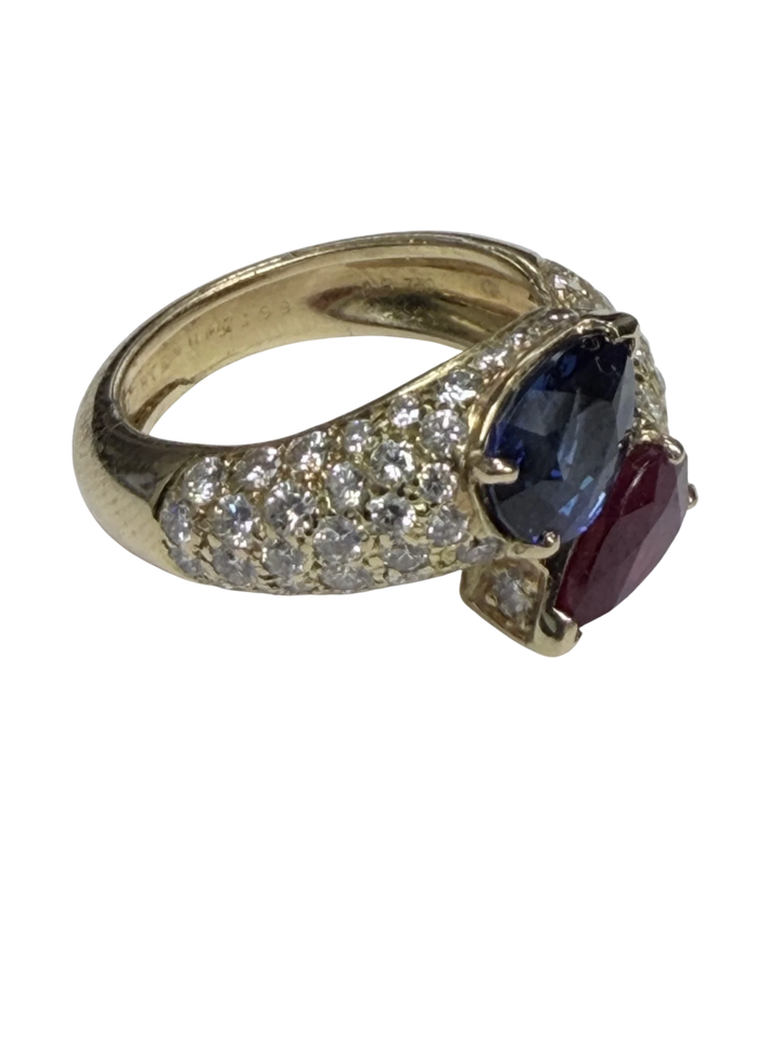 Boucheron Bague or et Saphir