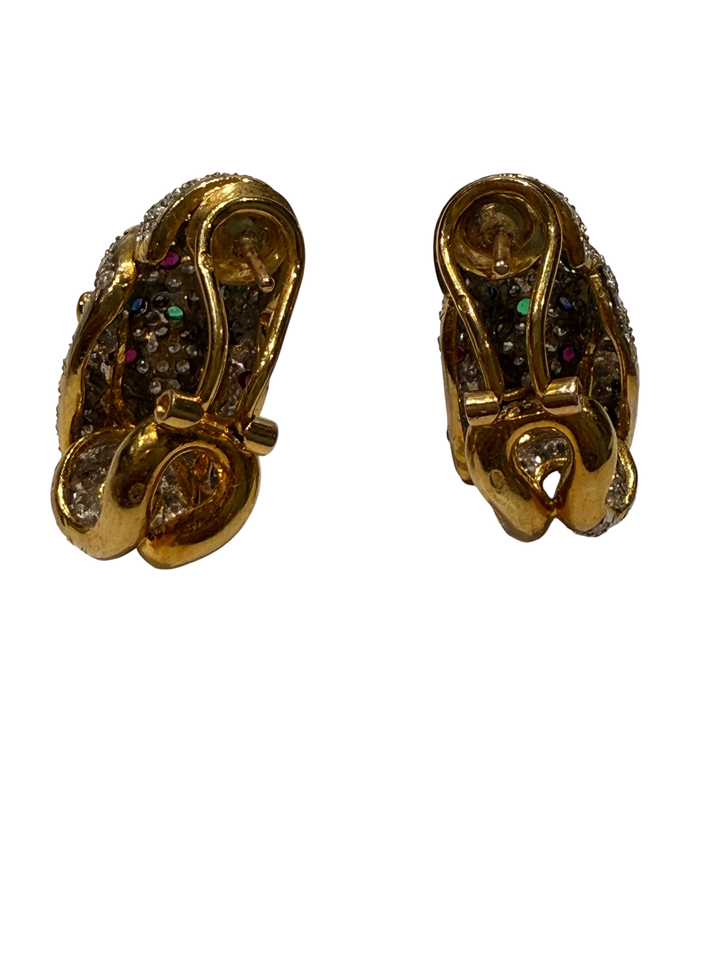 Boucles d'oreilles Or jaune et Diamants