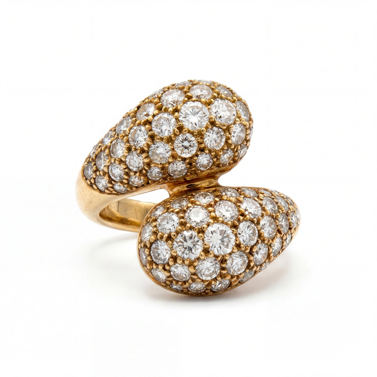 Bague or et Diamant pavage