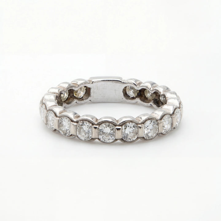 Bague Or blanc et Diamant pavage