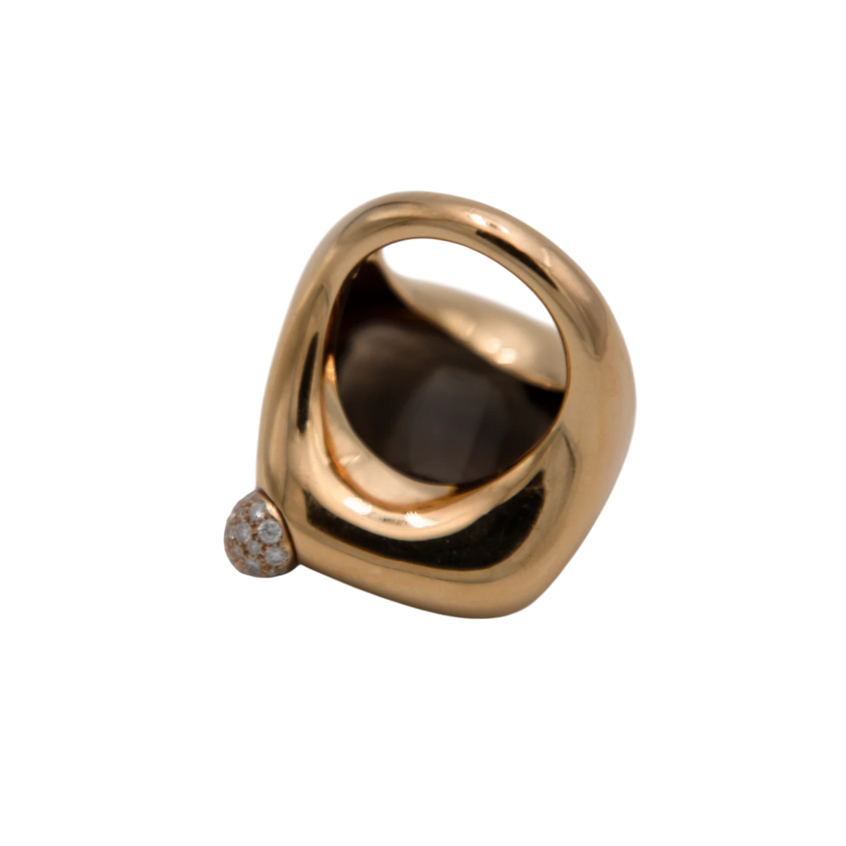 Pomellato Bague Ritratto or et Quartz fumé