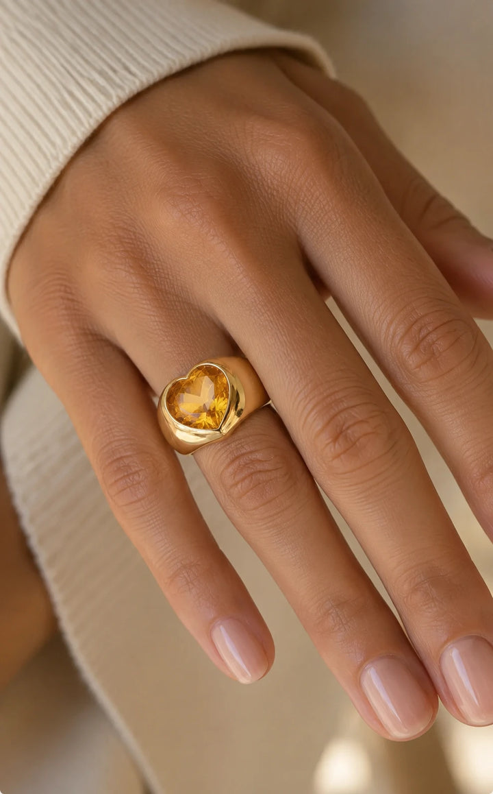 Fred Bague Or jaune et Citrine