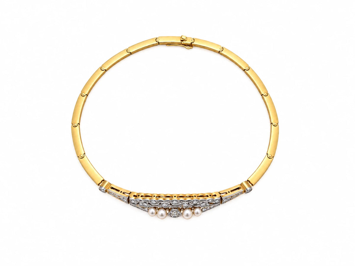 Bracelet platine et Diamant pavage