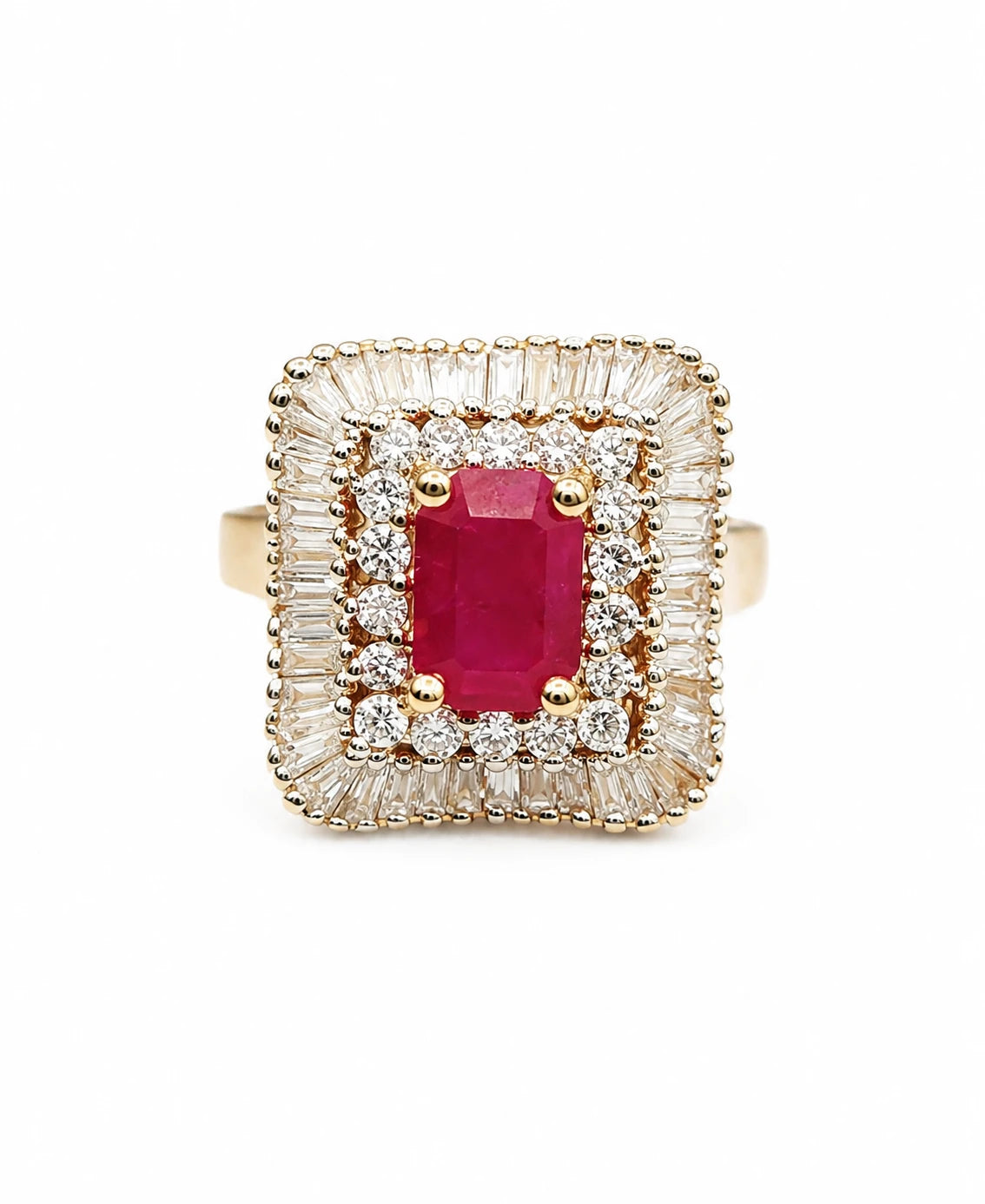 Bague or et Rubis