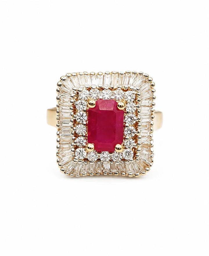 Bague or et Rubis