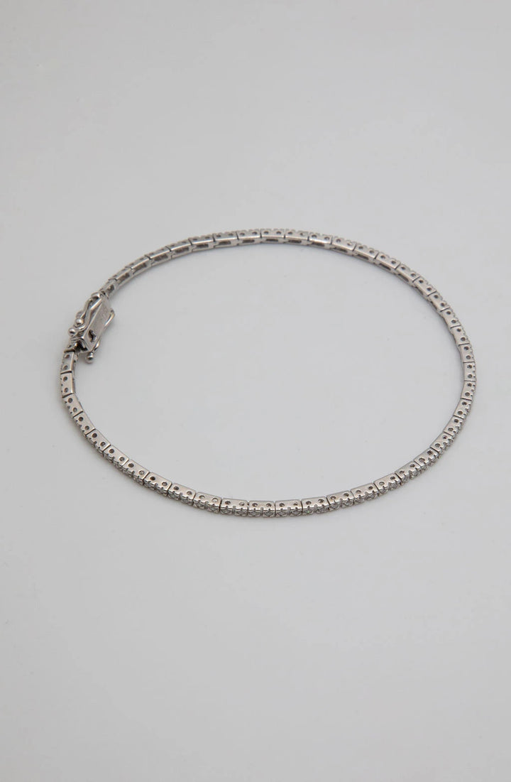 Bracelet Or blanc et Diamant pavage