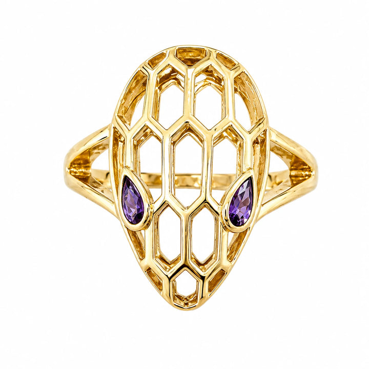 Bulgari Bague Serpenti or et Améthyste