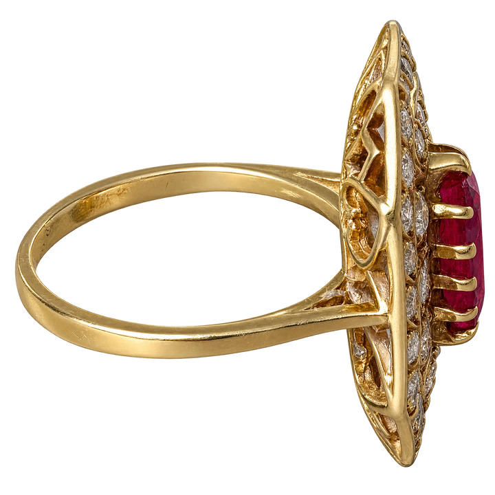 Bague or et Rubis