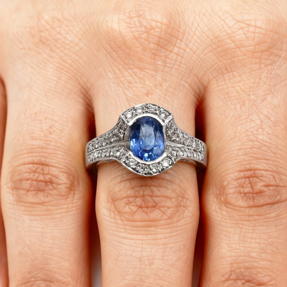 Bague or et Saphir