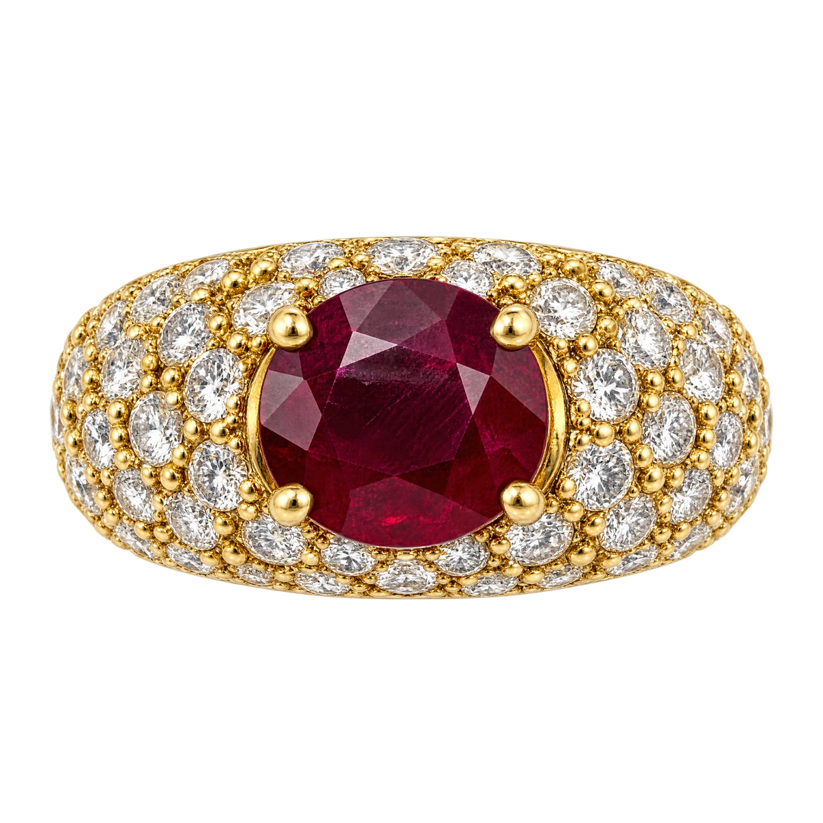 Bague or et Rubis