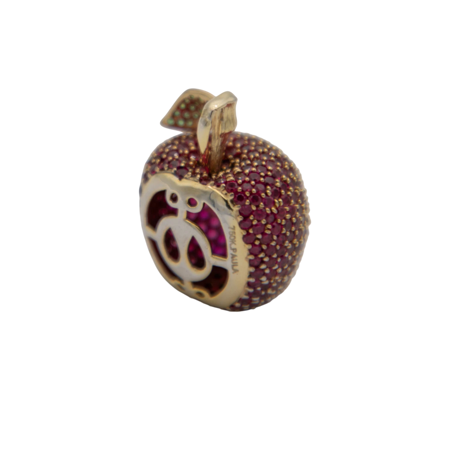 Paula Pendentif Or blanc et Rubis