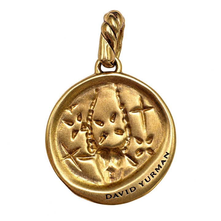 David Yurman Médaille Zodiac or et Diamant