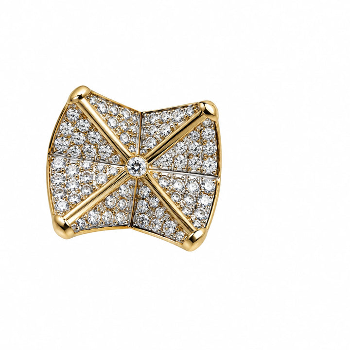 KMO Paris Bague or et Diamant pavage
