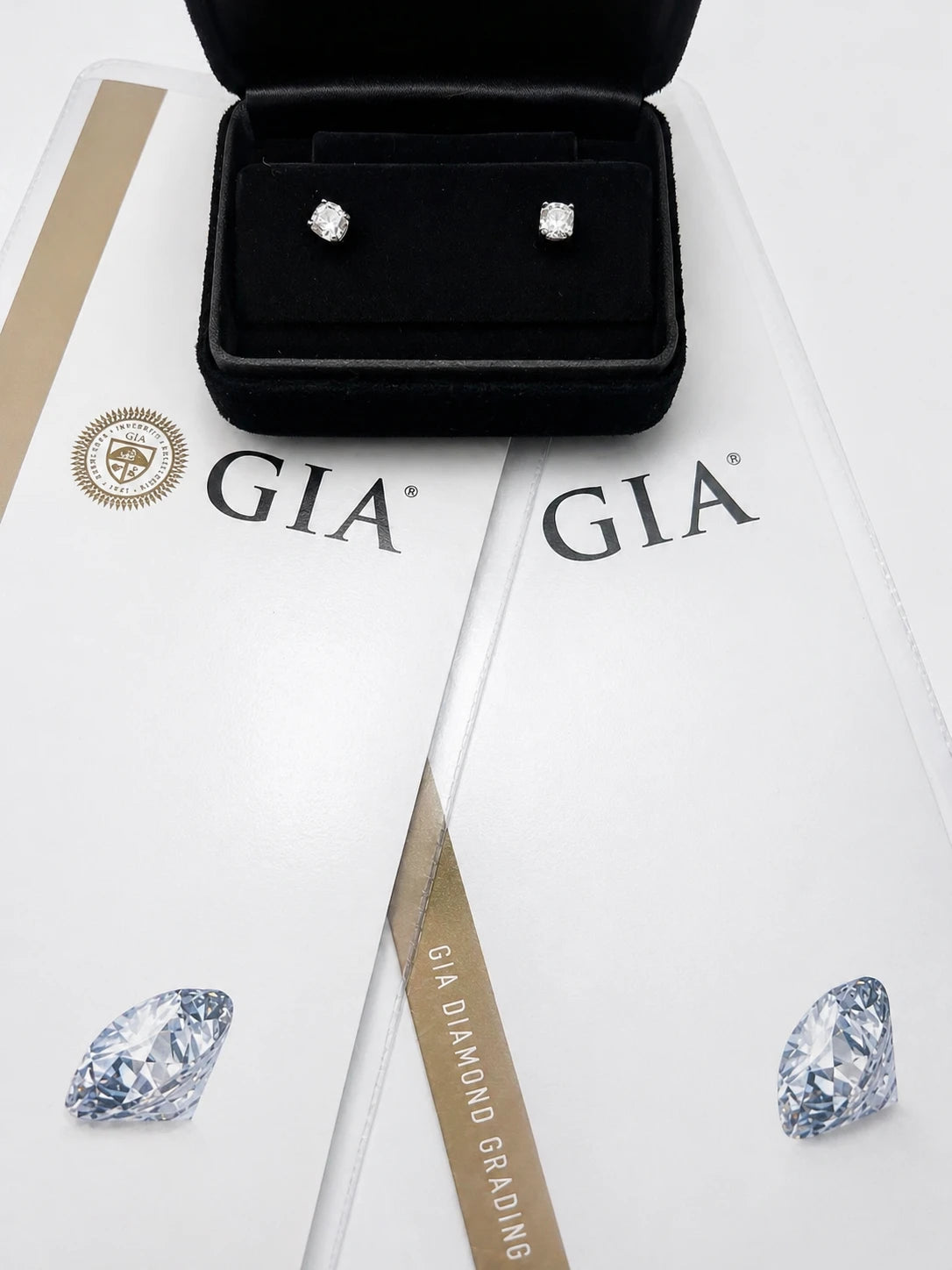 Boucles d'oreilles Or blanc et Diamant