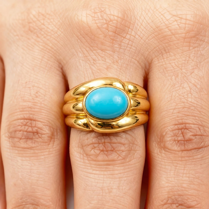 Van Cleef & Arpels Bague Or jaune et Turquoise