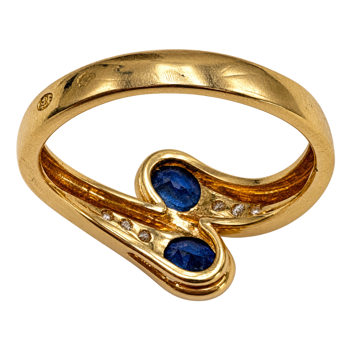 Bague or et Saphir