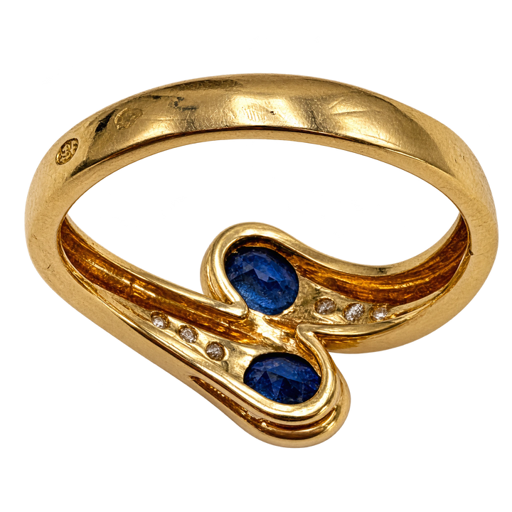 Bague or et Saphir